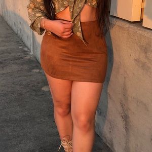 Brown Suede Skirt